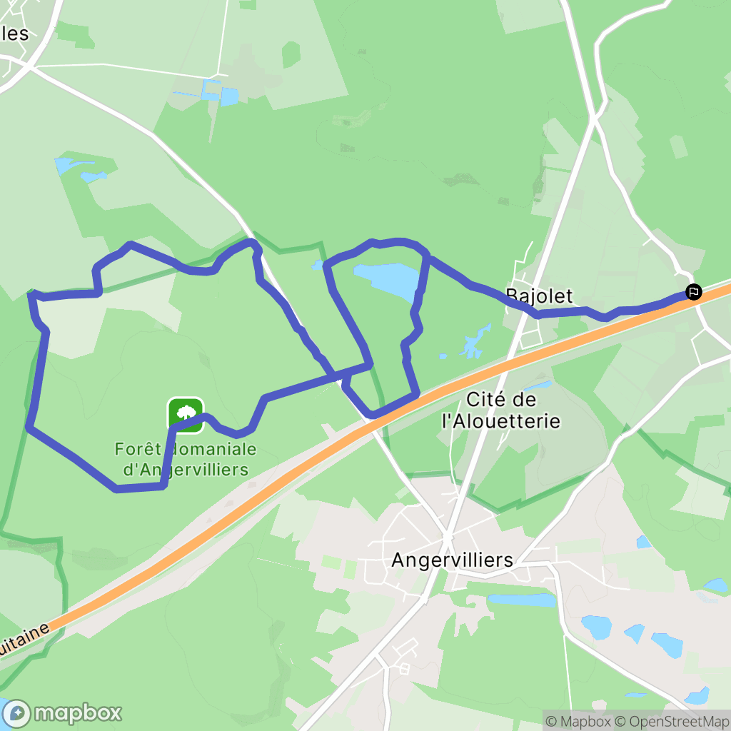 Forges-les-Bains : carte du parcours de randonnée - France