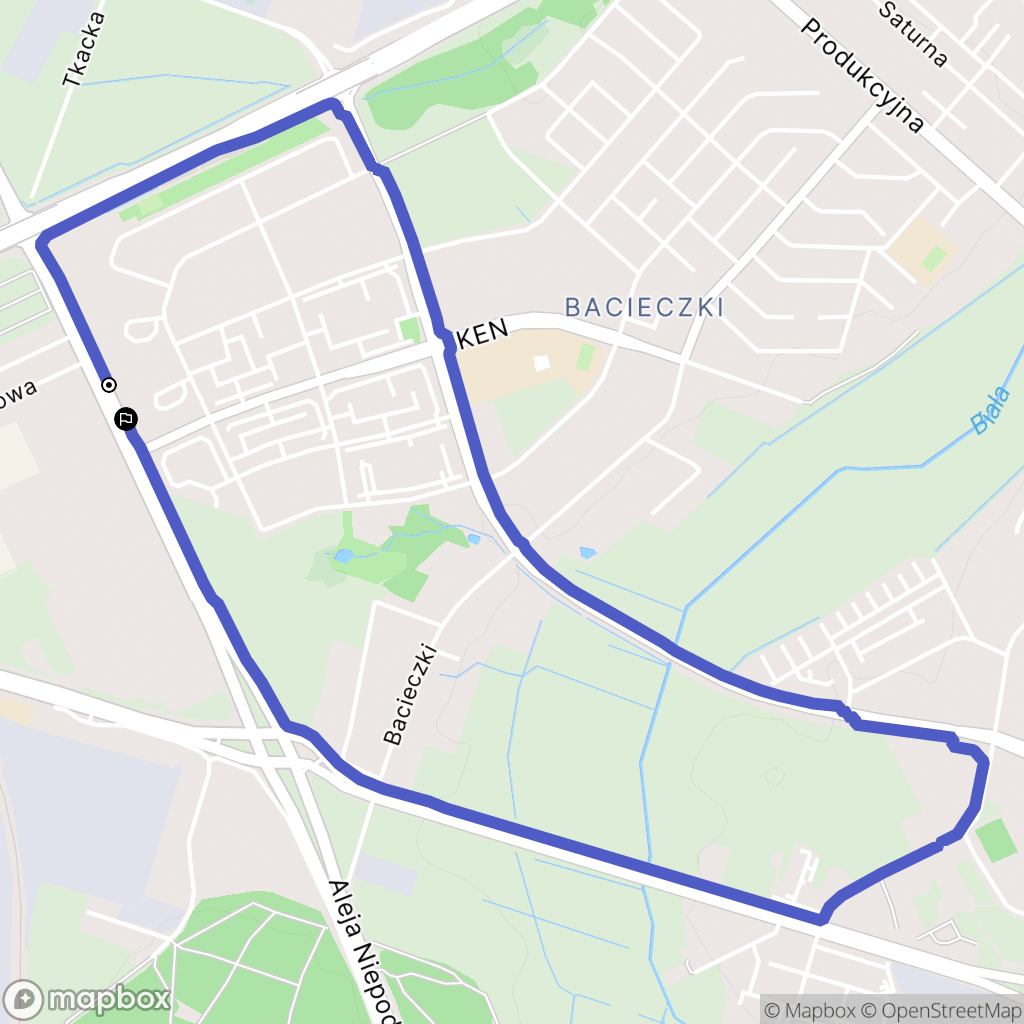 Białystok: mapa trasy - Poland