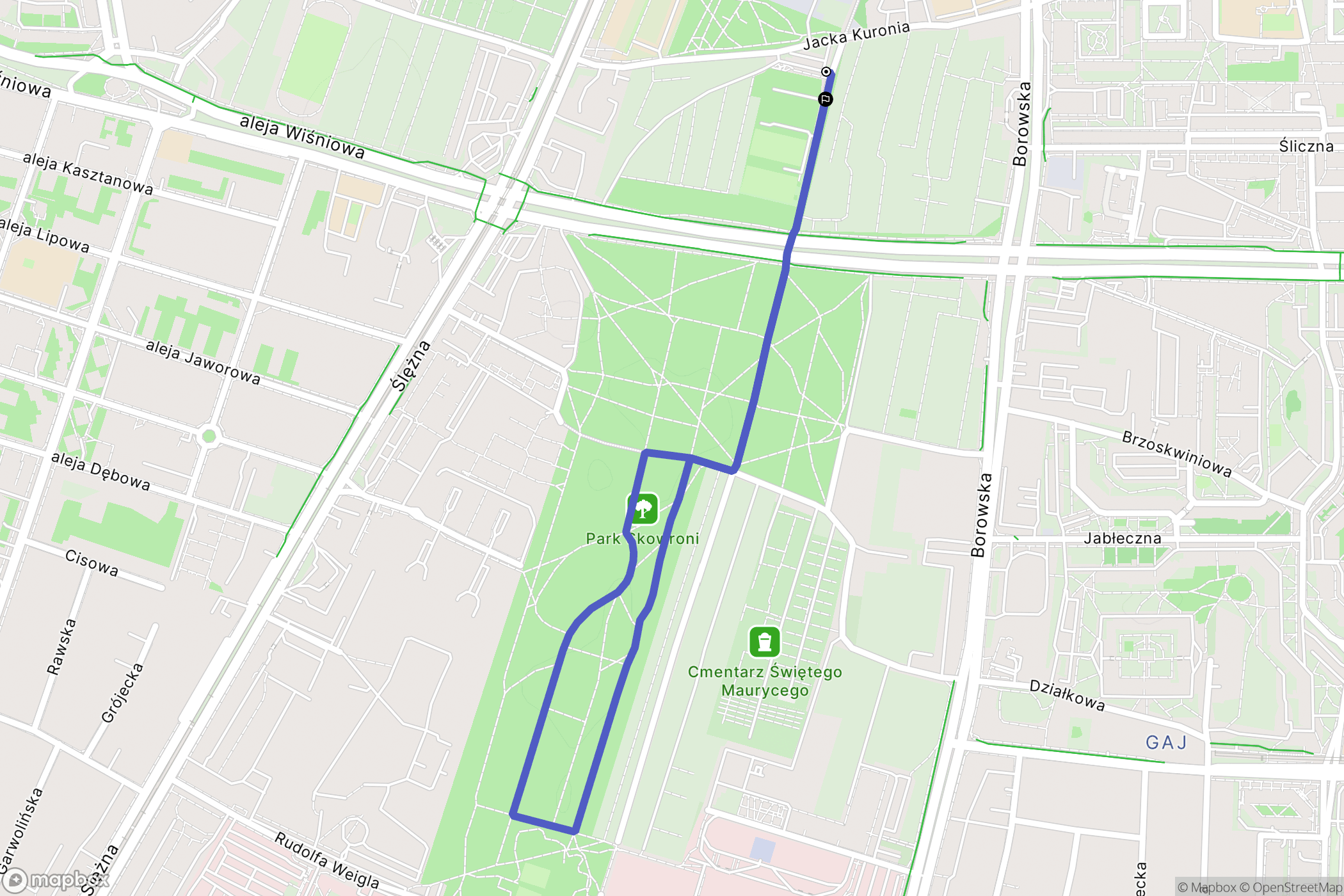 Wrocław: mapa trasy - Poland