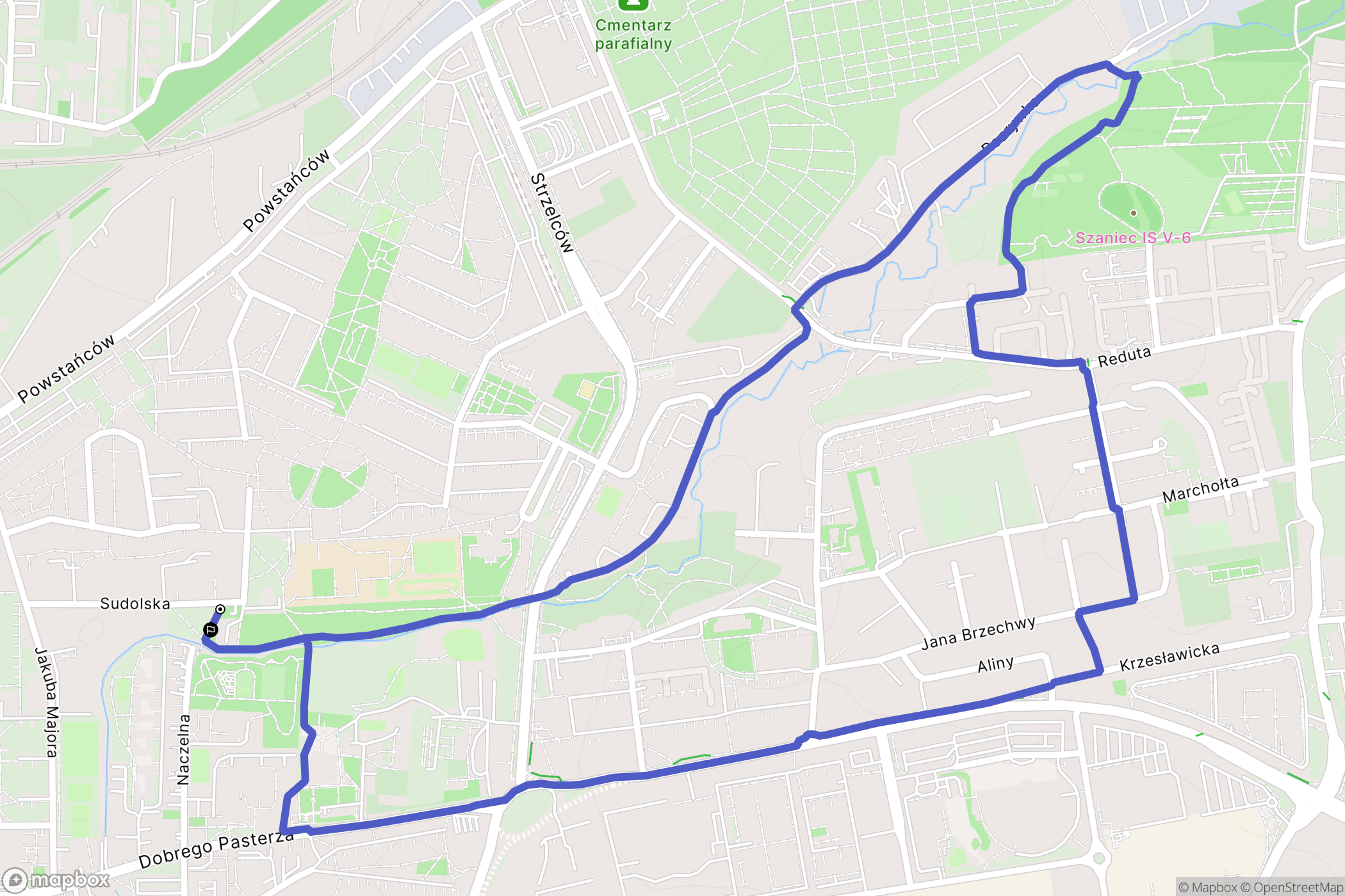Kraków: mapa trasy - Poland