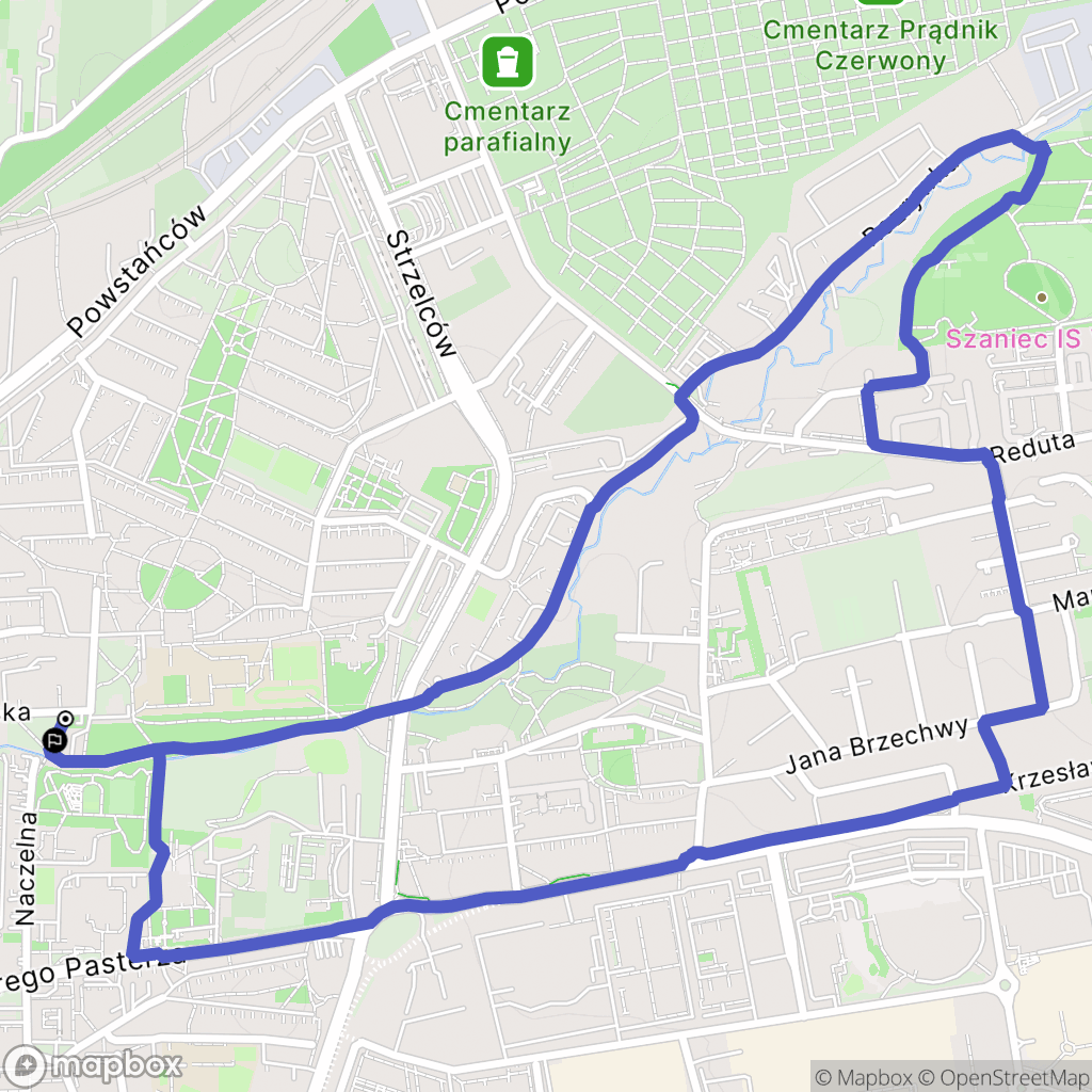 Kraków: mapa trasy - Poland