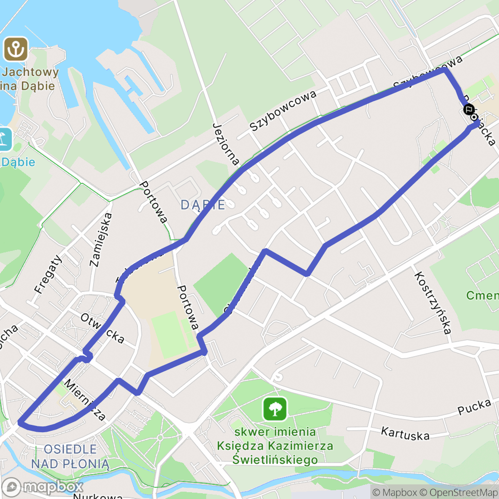 Szczecin: mapa trasy - Poland