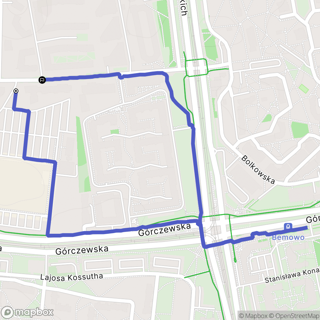 Warszawa: mapa trasy - Poland