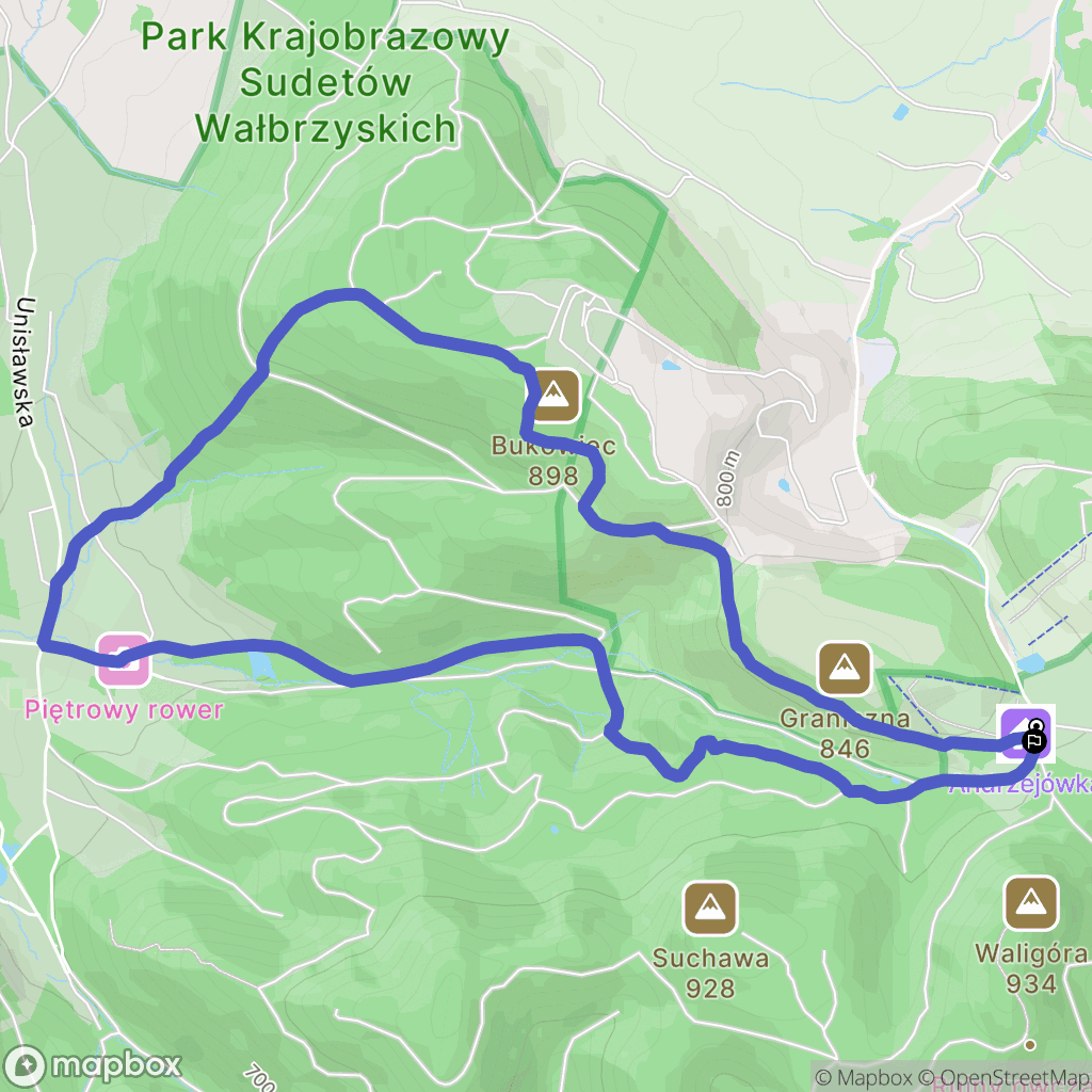 Rybnica Leśna: mapa trasy - Poland
