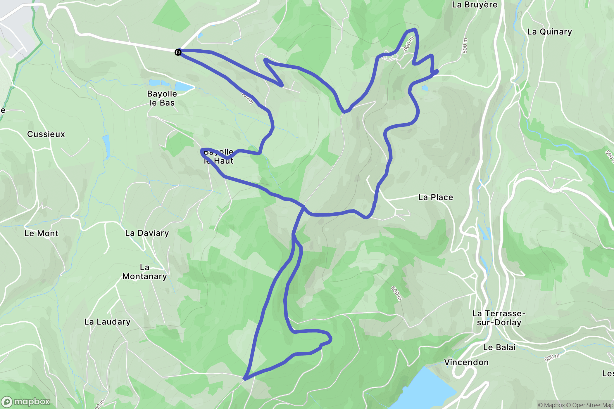 Saint-Paul-en-Jarez : carte du parcours de randonnée - France