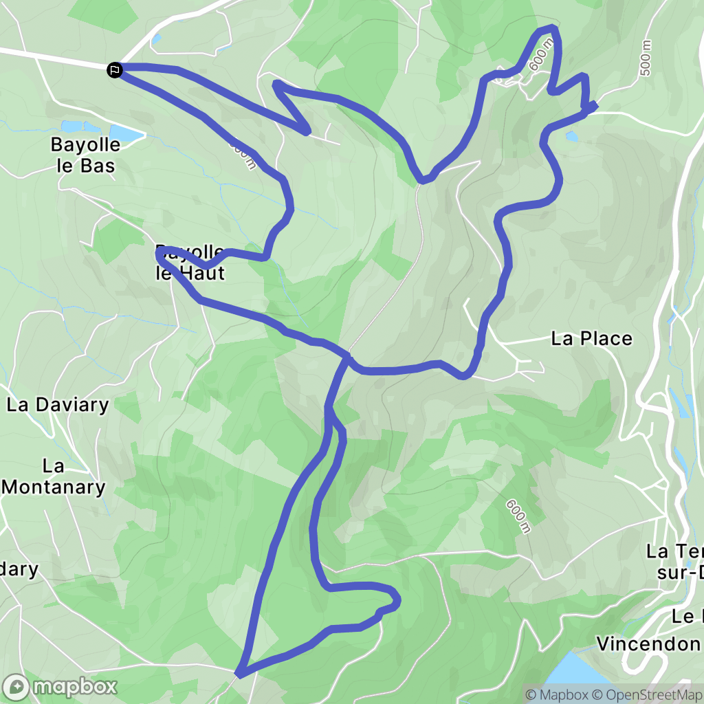 Saint-Paul-en-Jarez : carte du parcours de randonnée - France