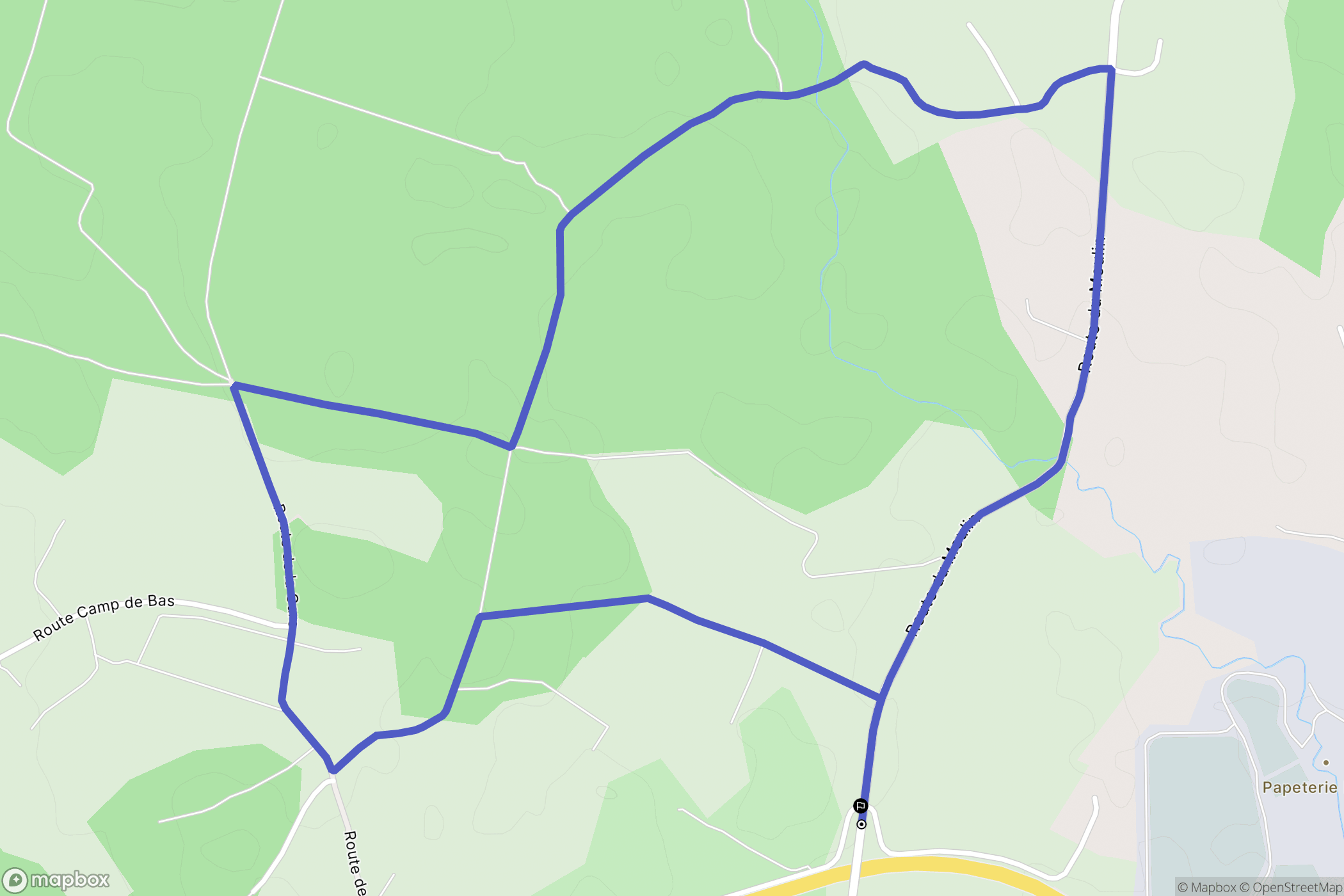 Bégaar : carte du parcours de randonnée - France