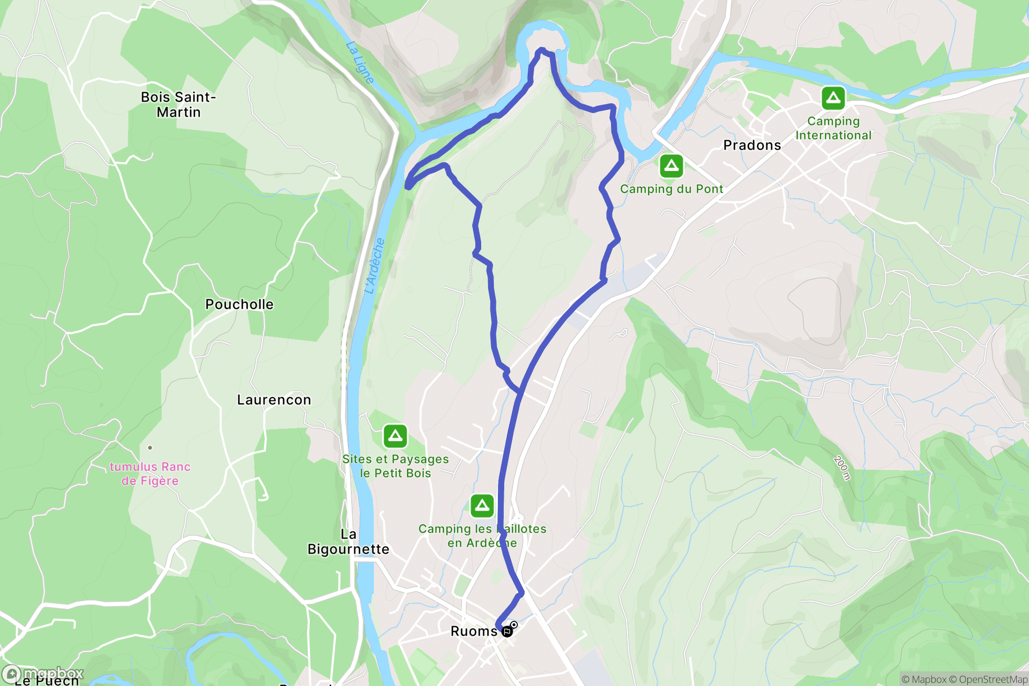 Ruoms: routekaart voor buitenactiviteiten - France