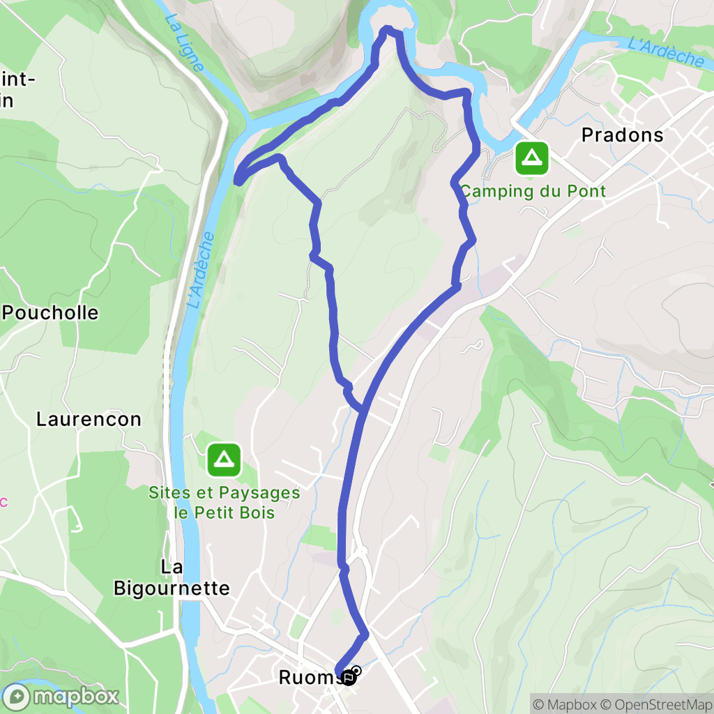 Ruoms: routekaart voor buitenactiviteiten - France