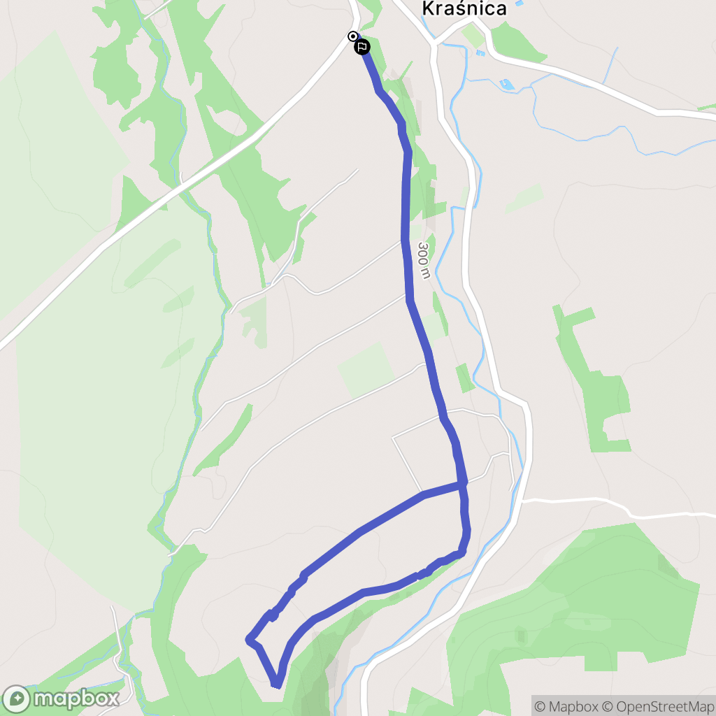 Stara Kraśnica: mapa trasy - Poland