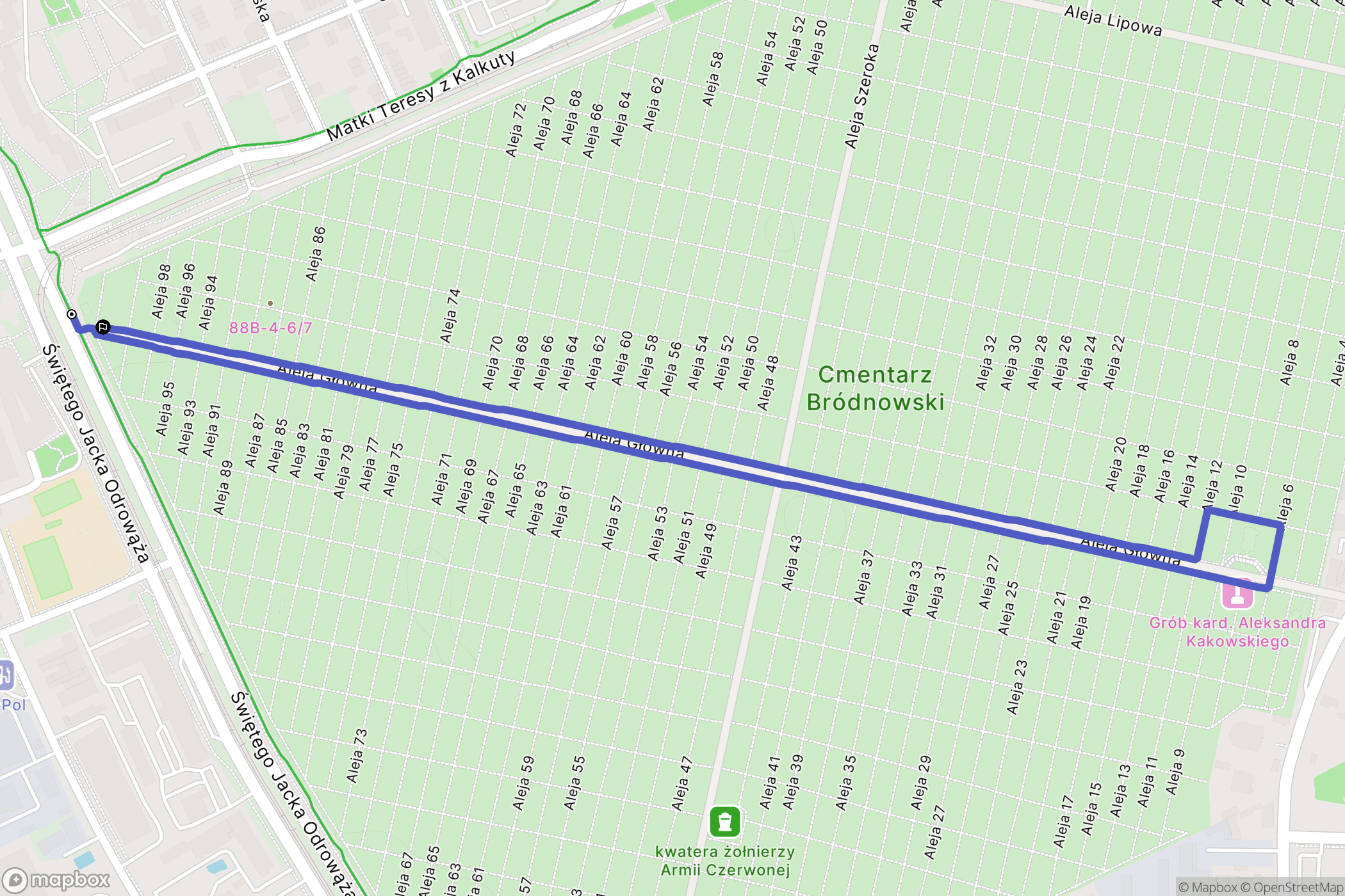 Warszawa: mapa trasy - Poland