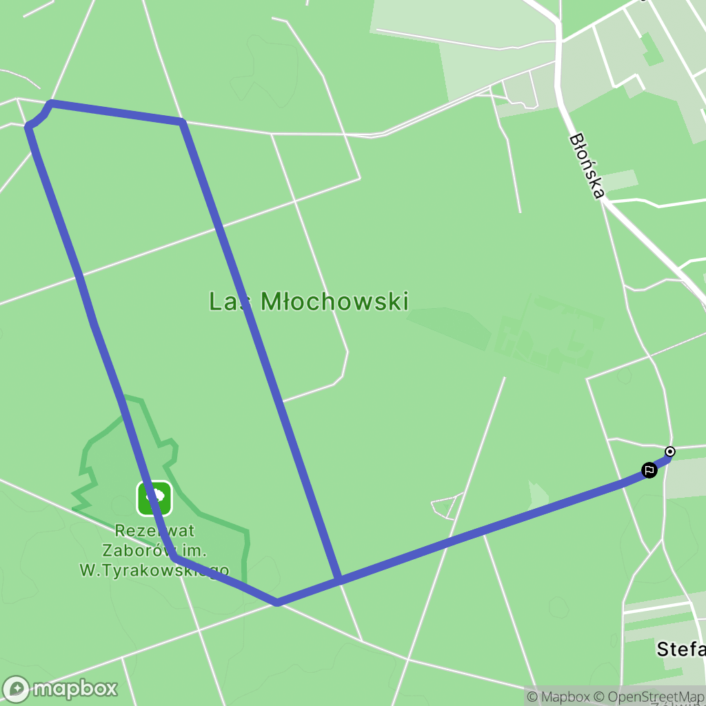 Nadarzyn: mapa trasy - Poland