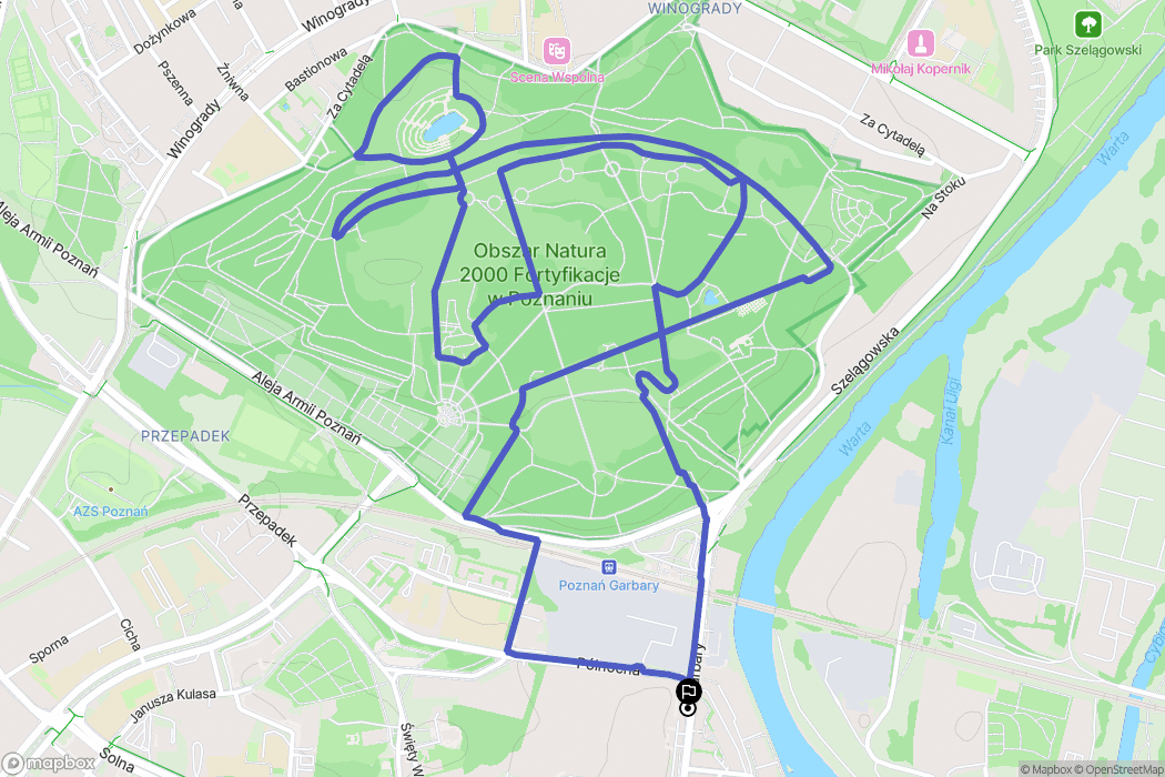 Poznań: mapa trasy - Poland