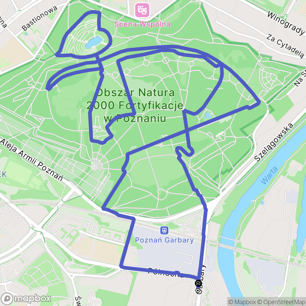Poznań: mapa trasy - Poland