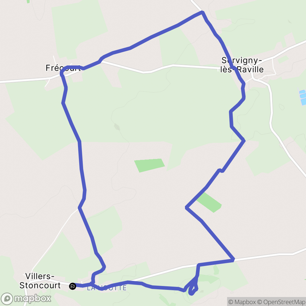 Villers-Stoncourt : carte du parcours de randonnée - France