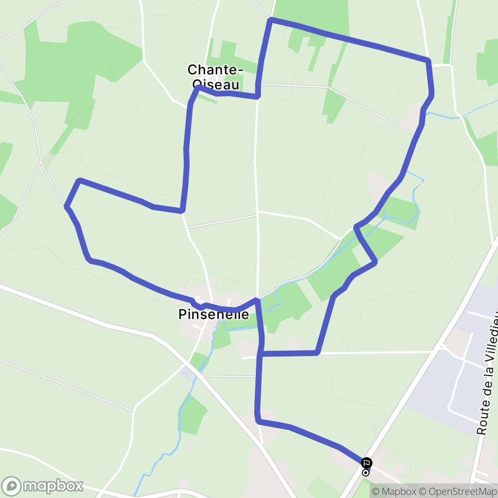Aulnay : carte du parcours de randonnée - France