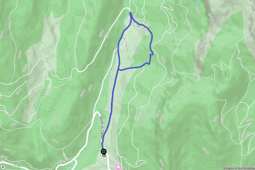 Saint-Pierre-de-Chartreuse : carte du parcours de randonnée - France