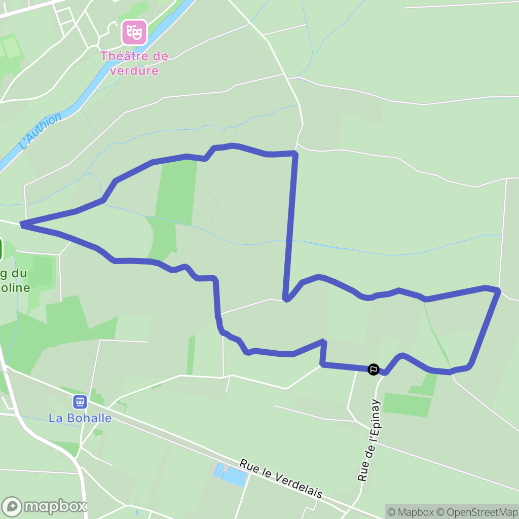 Loire-Authion : carte du parcours de randonnée - France