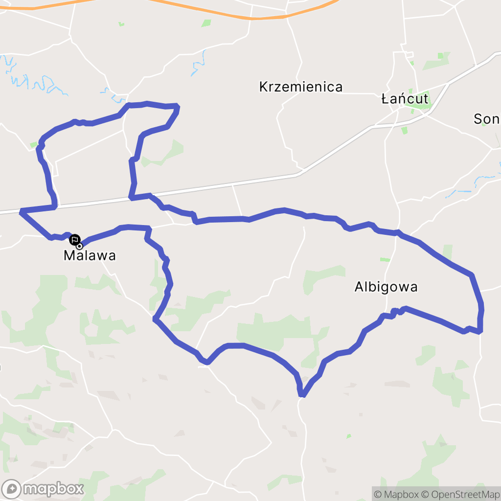 Malawa: mapa trasy - Poland