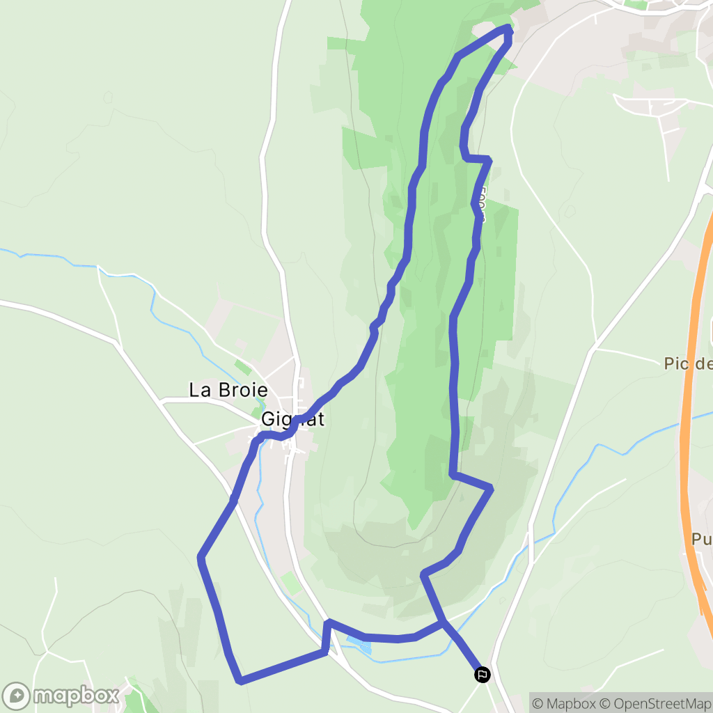 Saint-Germain-Lembron : carte du parcours de randonnée - France