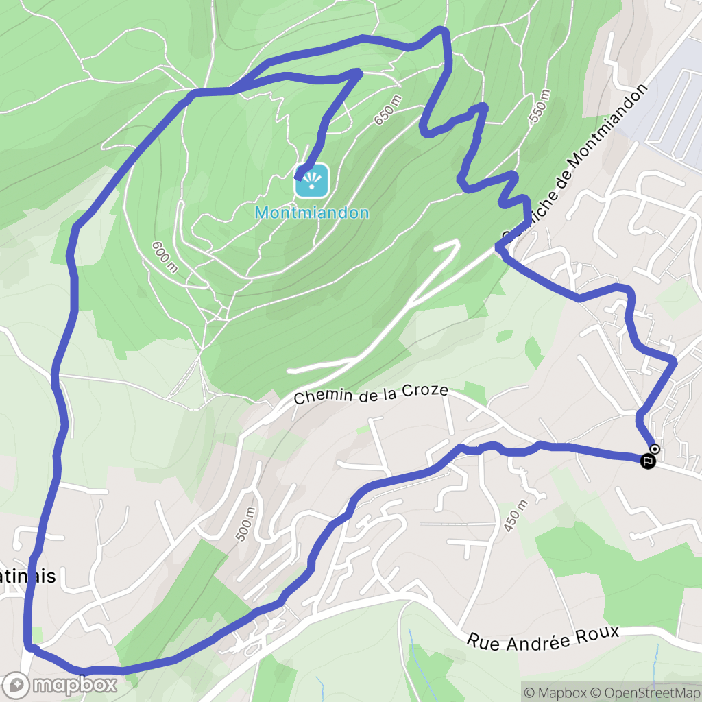 Annonay : carte du parcours de randonnée - France