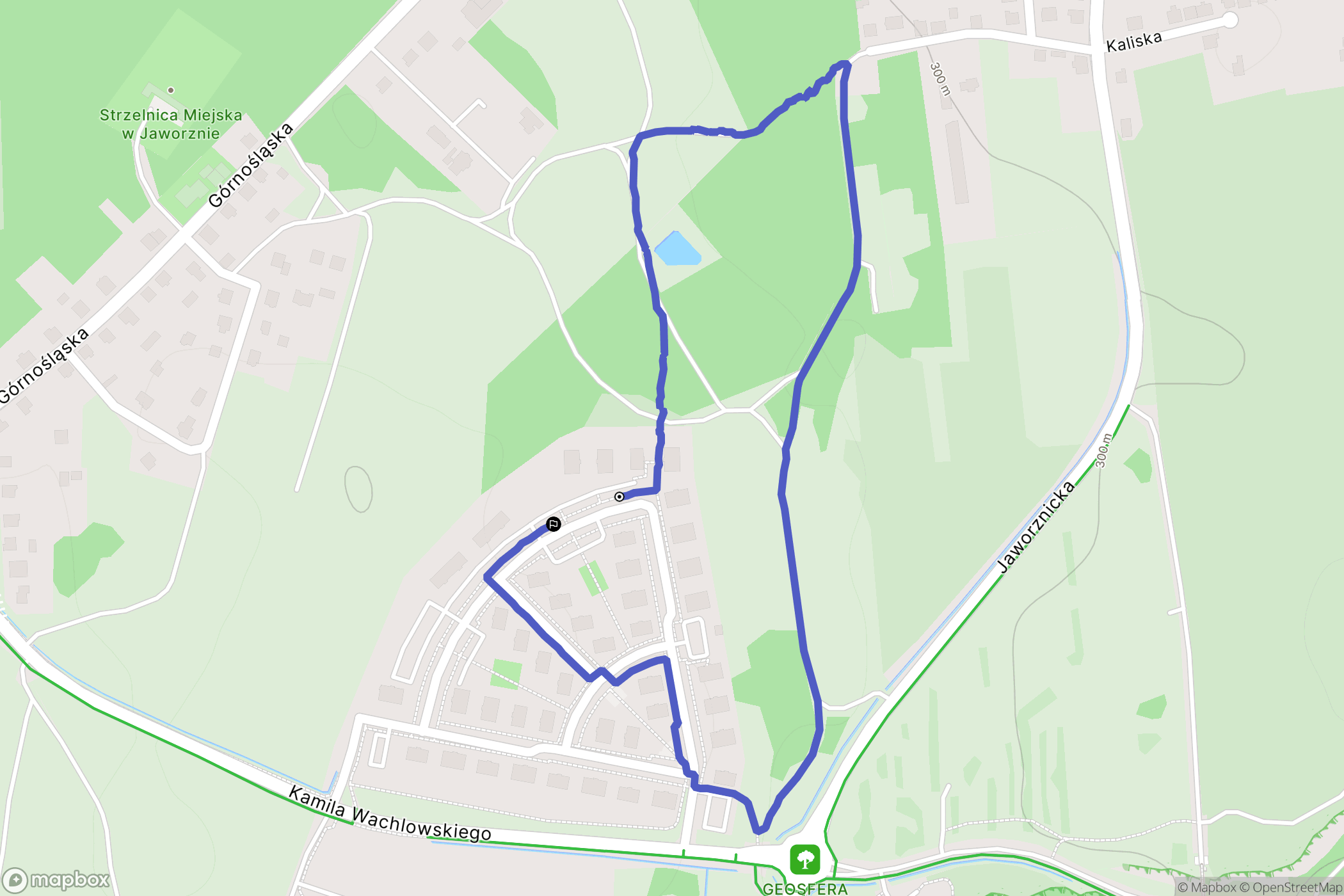 Jaworzno: mapa trasy - Poland