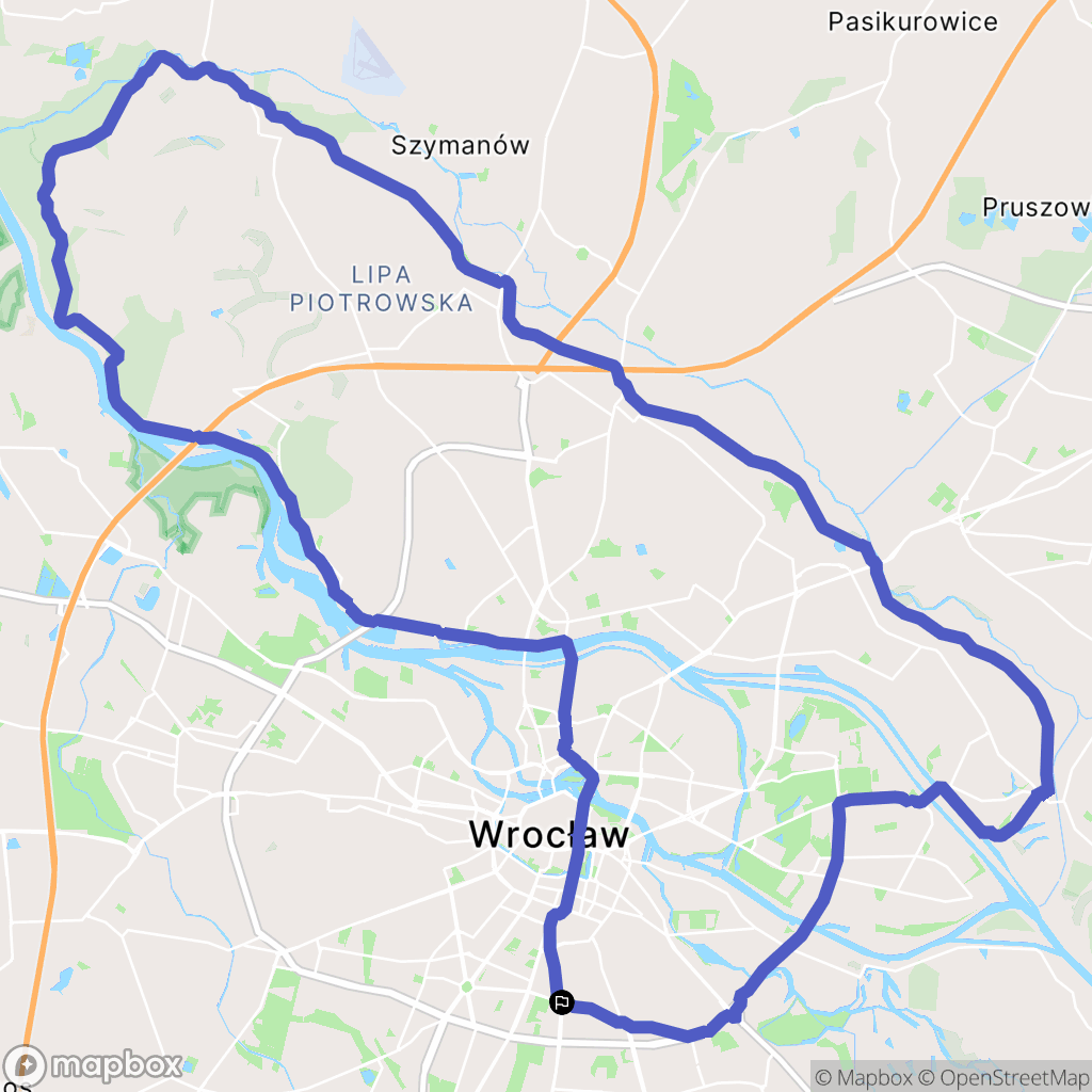 Wrocław: mapa trasy - Poland