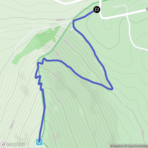 Ancelle : carte du parcours de randonnée - France