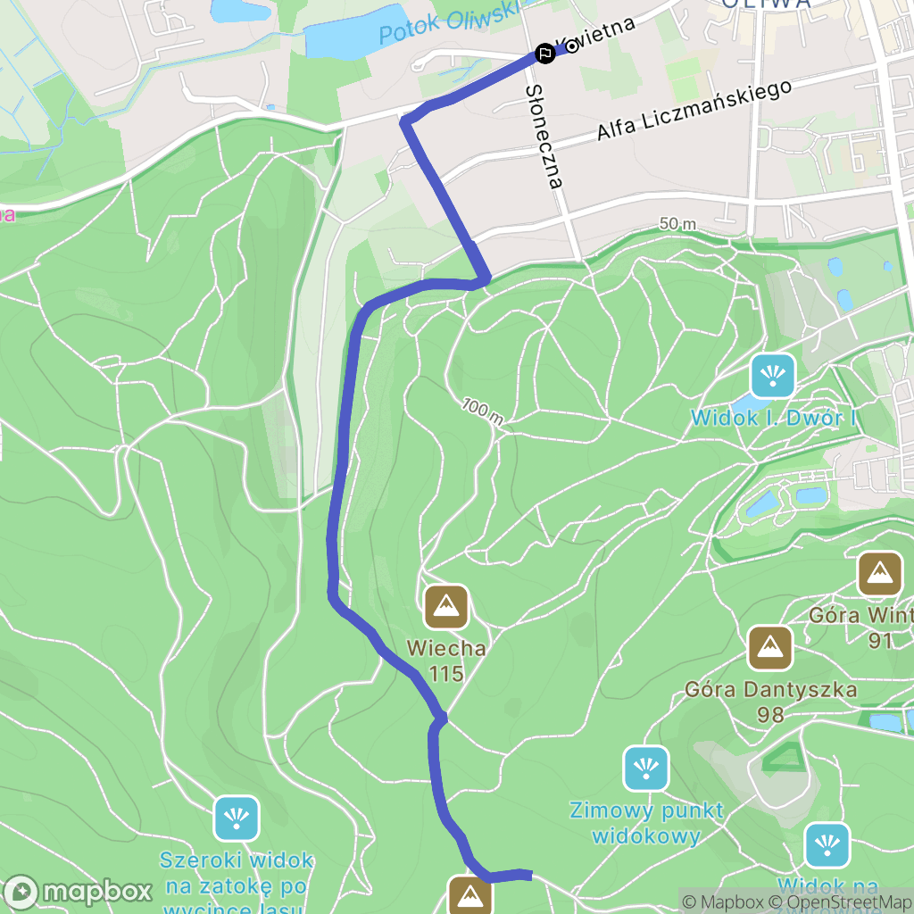 Gdańsk: mapa trasy - Poland
