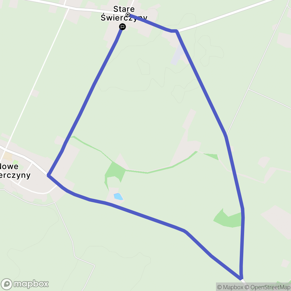 Stare Świerczyny: mapa trasy - Poland