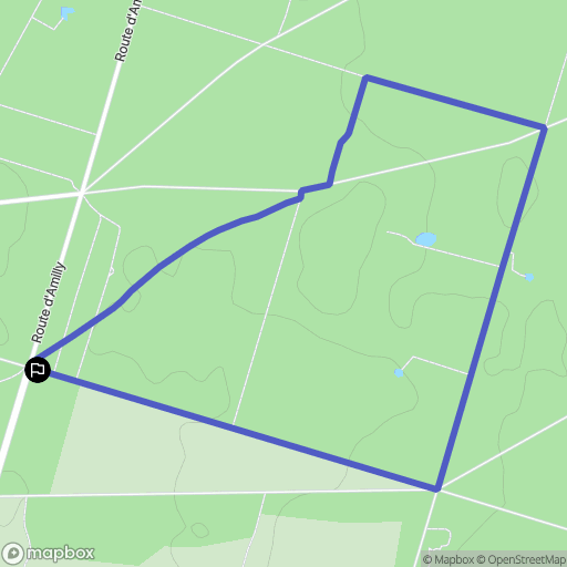 Amilly : carte du parcours de randonnée - France