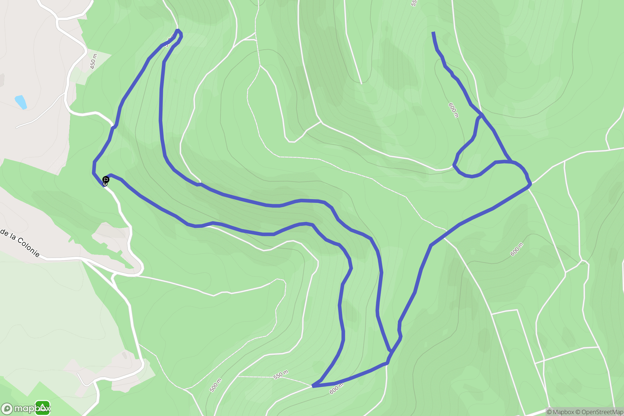 Belmont-sur-Buttant : carte du parcours de randonnée - France