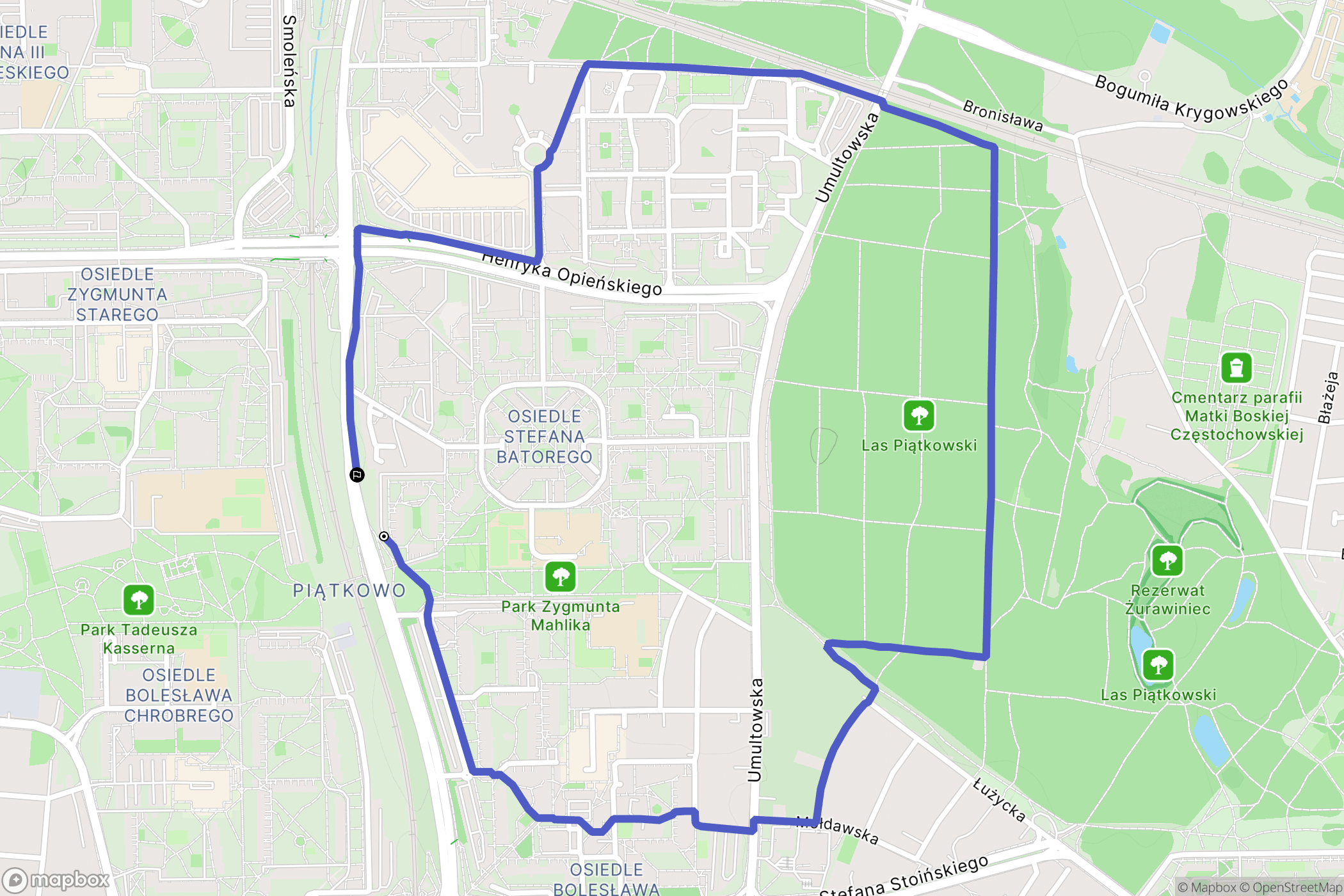 Poznań: mapa trasy - Poland