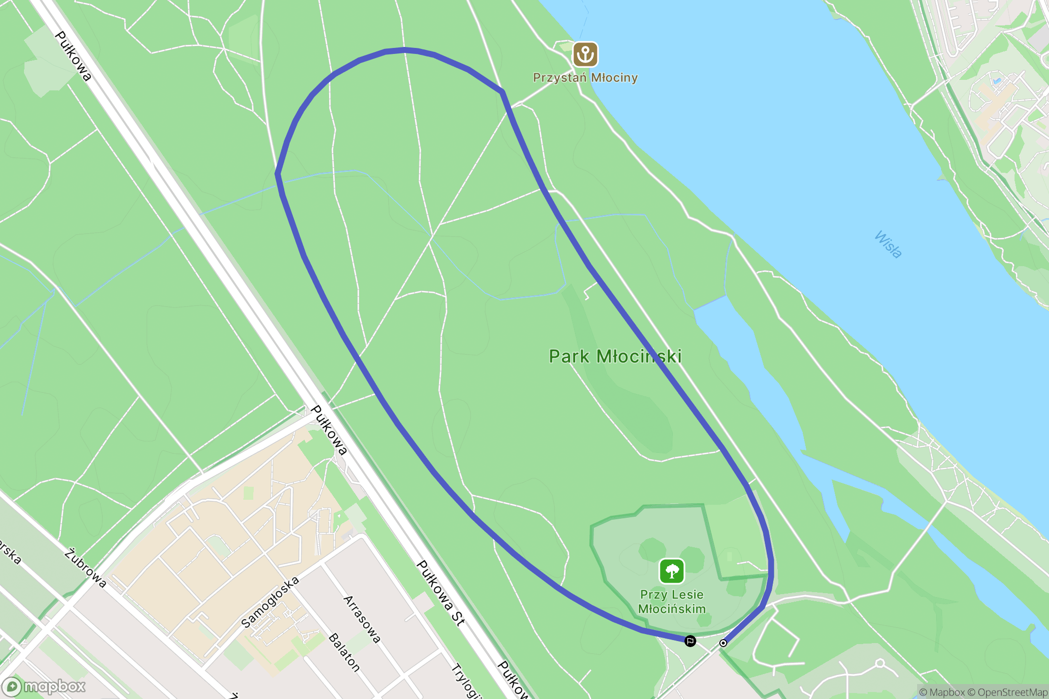 Warszawa: mapa trasy - Poland