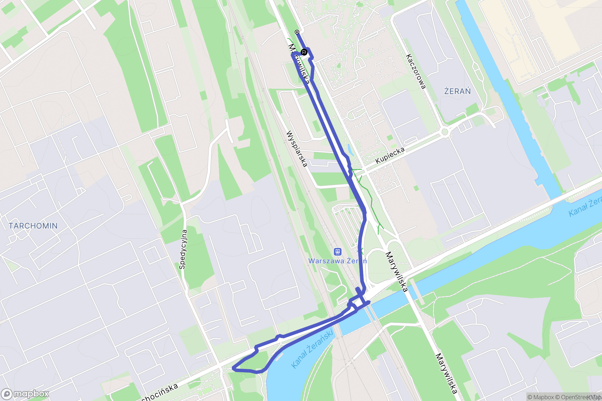Warszawa: mapa trasy - Poland