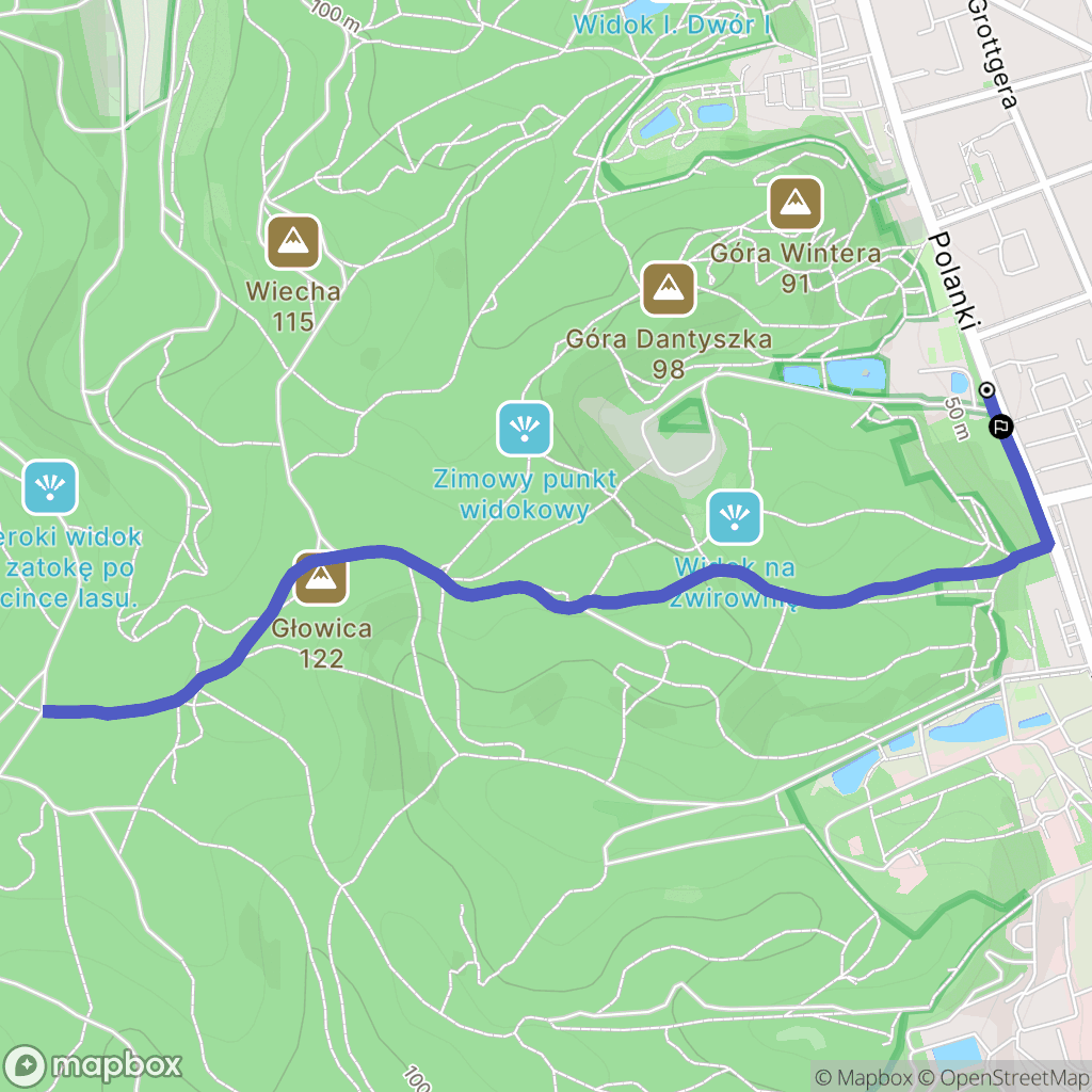 Gdańsk: mapa trasy - Poland