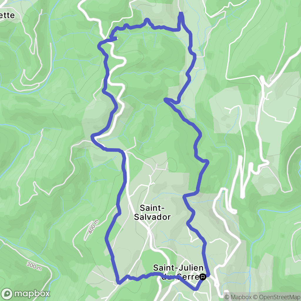 Saint-Julien-du-Serre : carte du parcours de randonnée - France
