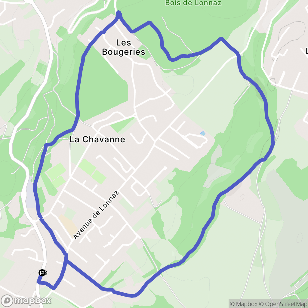 Allinges : carte du parcours de randonnée - France