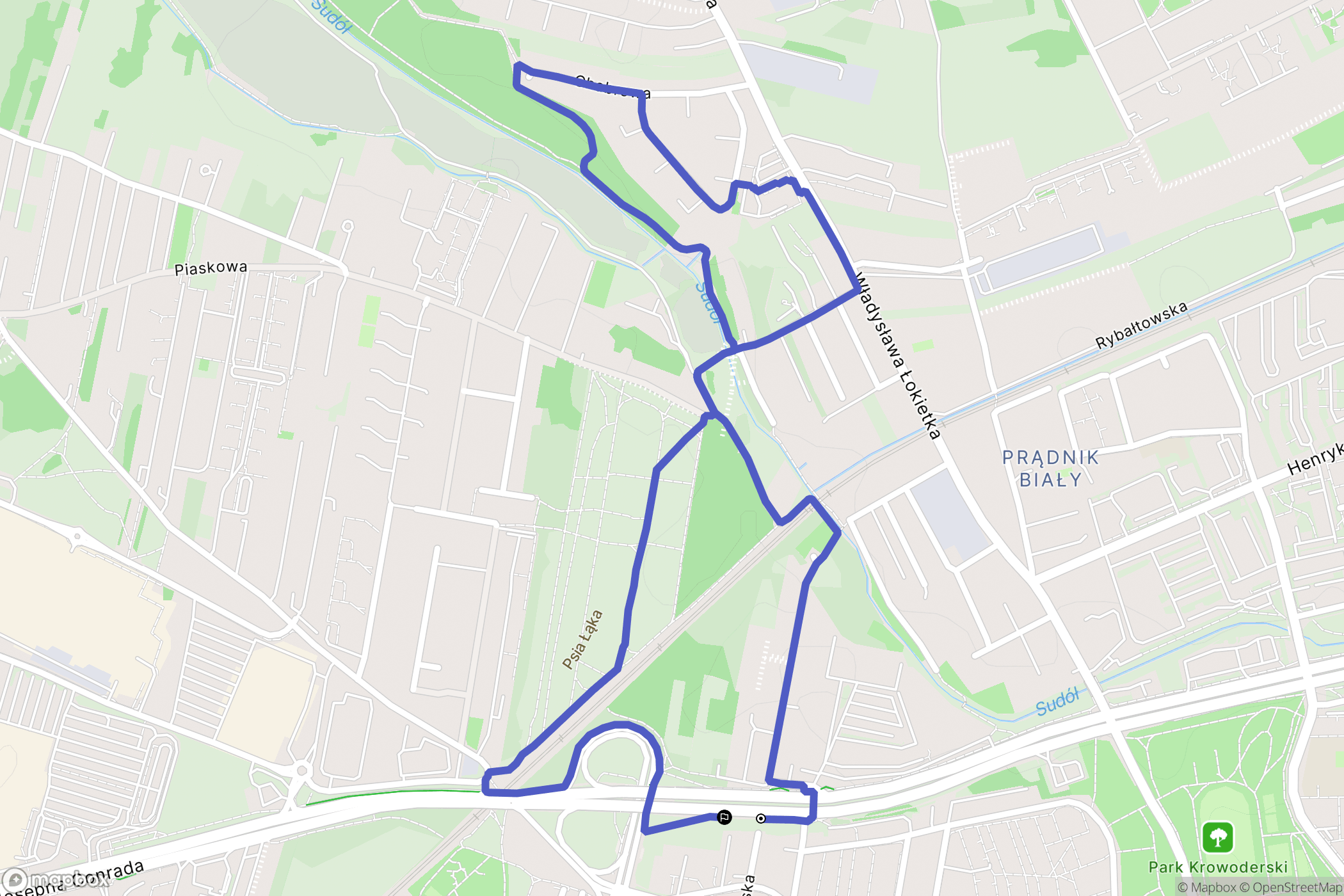 Kraków: mapa trasy - Poland