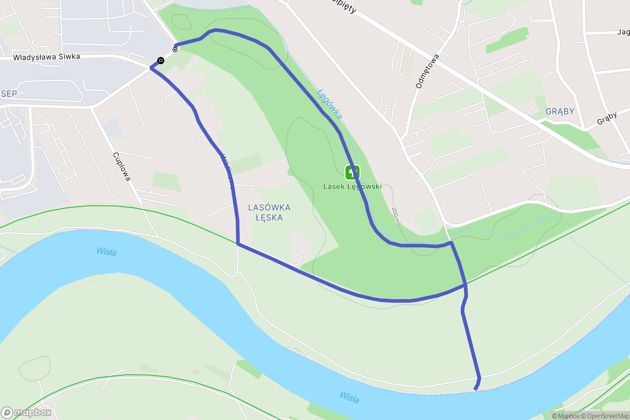 Kraków: mapa trasy - Poland