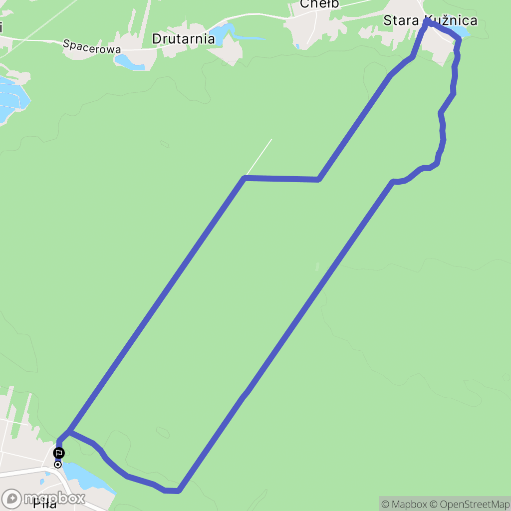 Piła: mapa trasy - Poland