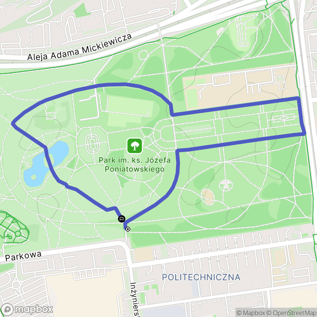 Łódź: mapa trasy - Poland