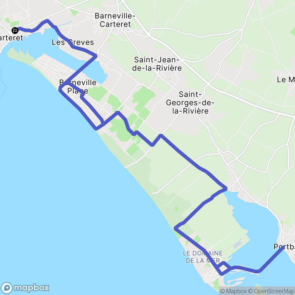Barneville-Carteret : carte du parcours de randonnée - France