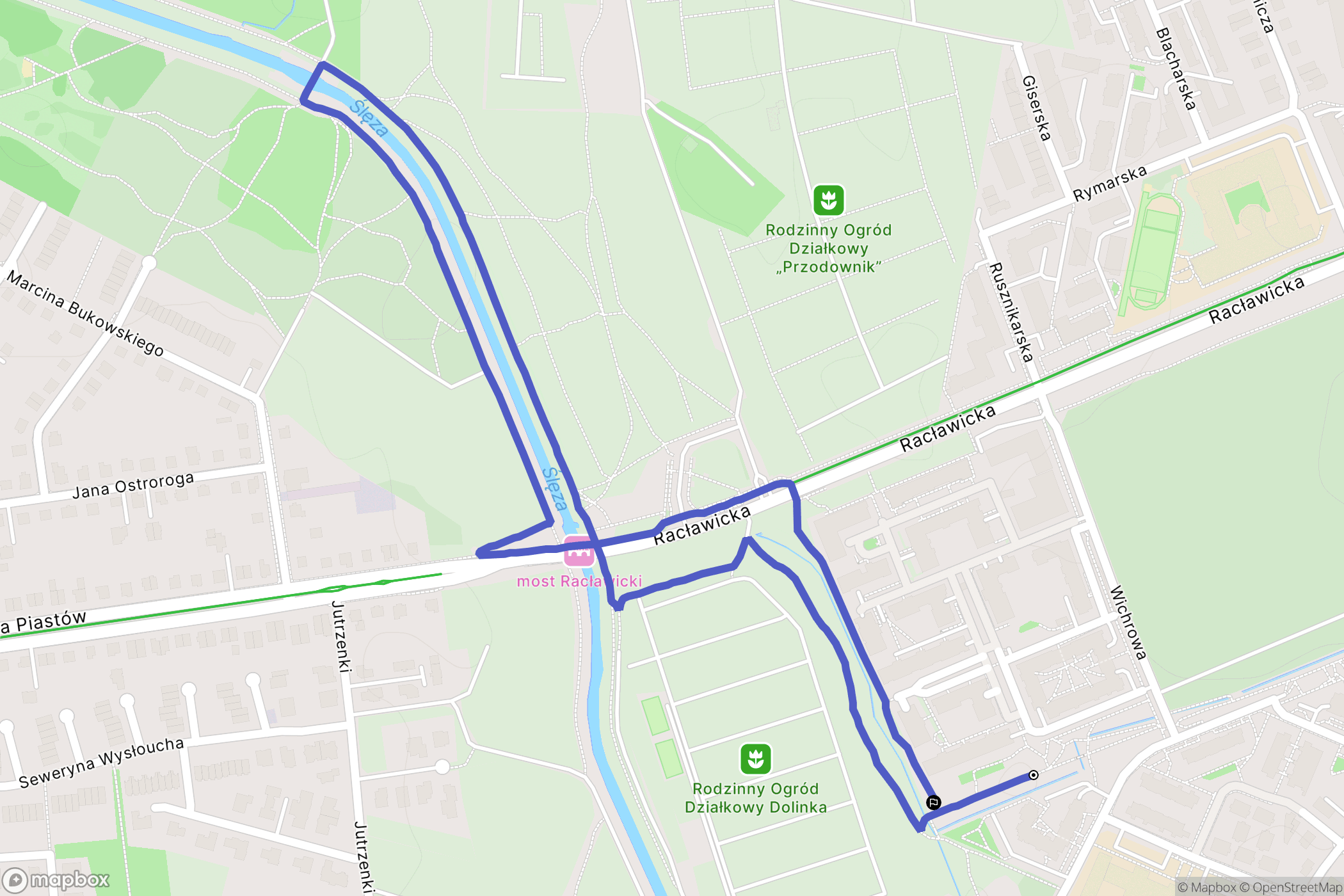 Wrocław: mapa trasy - Poland