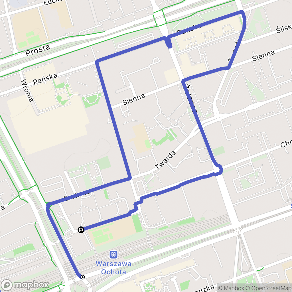 Warszawa: mapa trasy - Poland