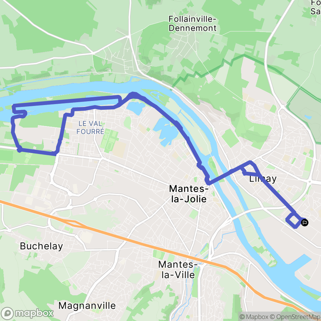 Limay : carte du parcours de randonnée - France