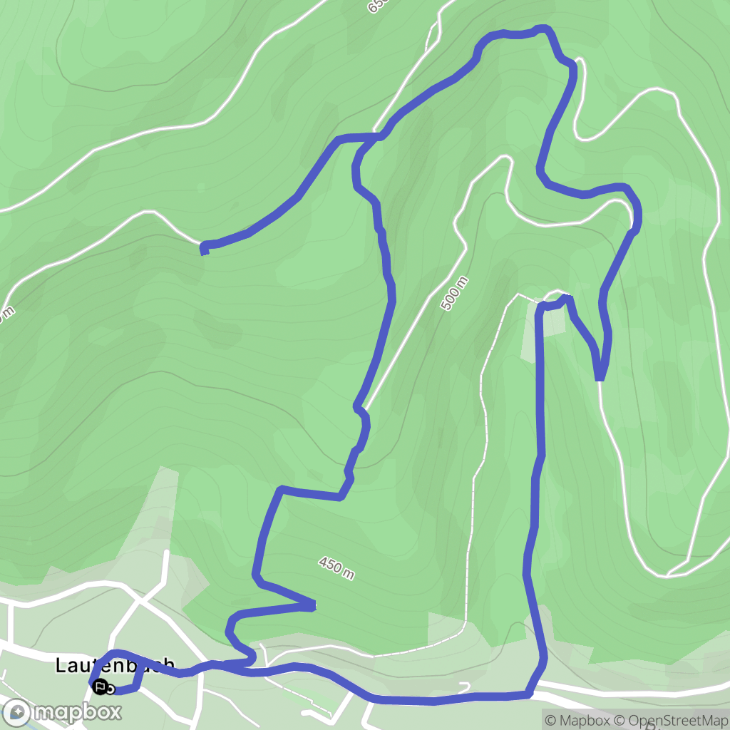 Lautenbach : carte du parcours de randonnée - France