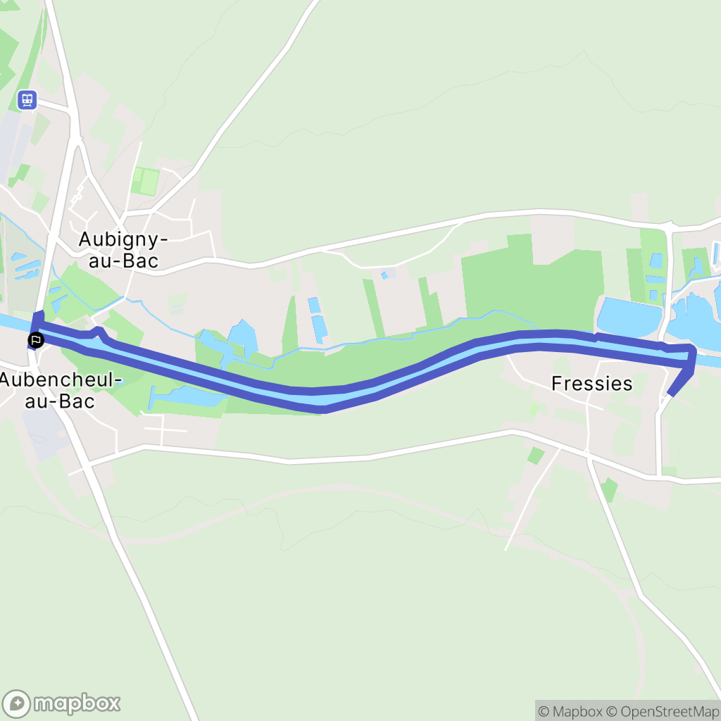 Aubigny-au-Bac : carte du parcours de randonnée - France