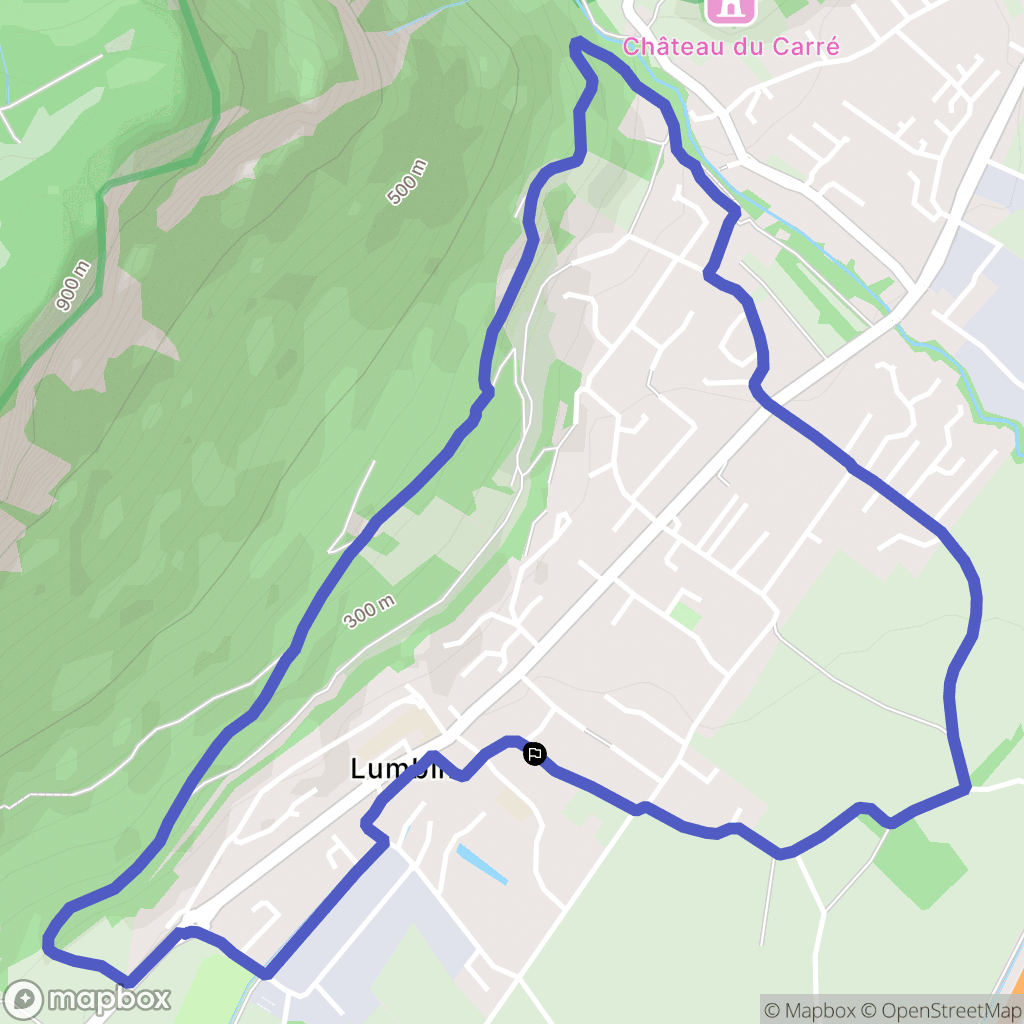 Lumbin : carte du parcours de randonnée - France