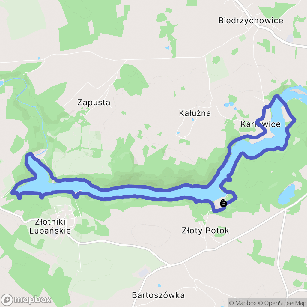 Złoty Potok: mapa trasy - Poland